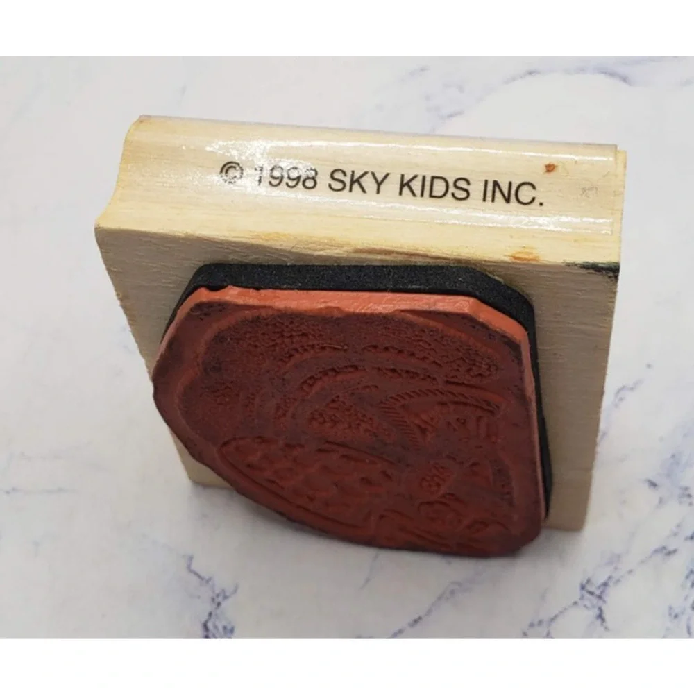 Cute Mother Angel Sky Kids Wood Mounted Rubber Stamp